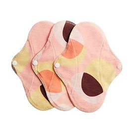 IMSEVIMSE Active Pantiliners Organic Cotton Pink Hoop (1 x Pack of 3)