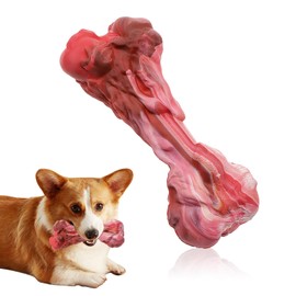 Ultra-Durable Dog Chew Toys for Aggressive Chewers – Realistic Meat Flavor Rubber&Nylon Bones, – Tough Chew Toy for Large, Medium&Small Dogs,Bite-Proof,to Keep Them Busy Teething Chew Toys