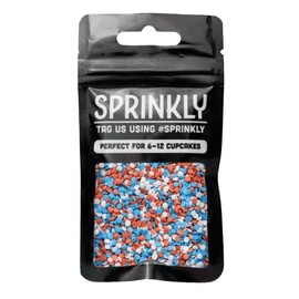 SPRINKLY - Matt Sugar Confetti - Red, White & Blue - 25g