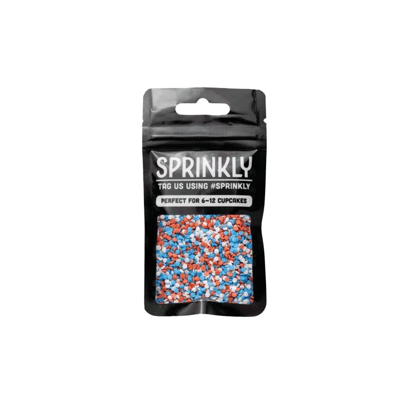 SPRINKLY - Matt Sugar Confetti - Red, White & Blue