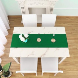 LivinEase Table Runner – Table Runners for Dining Table 42x240cm - Drapes Elegently 250 GSM Green Table Runner – 8 to 10 Seater Table Runners Ideal for Christmas Party Decoration