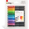 KINGART Acrylic Paint Markers Brush Tip, 12 Vibrant Colors. Water-based,