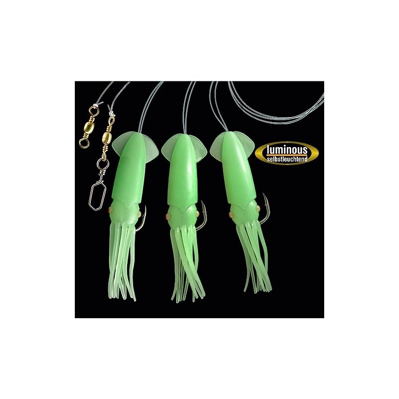 Dega by Jenzi Cod Rigs Rubber Octopus 3 Arms Luminous