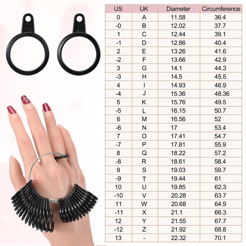 4 Piece Ring Sizer Set, Ring Sizer Ring, Ring Measurer,