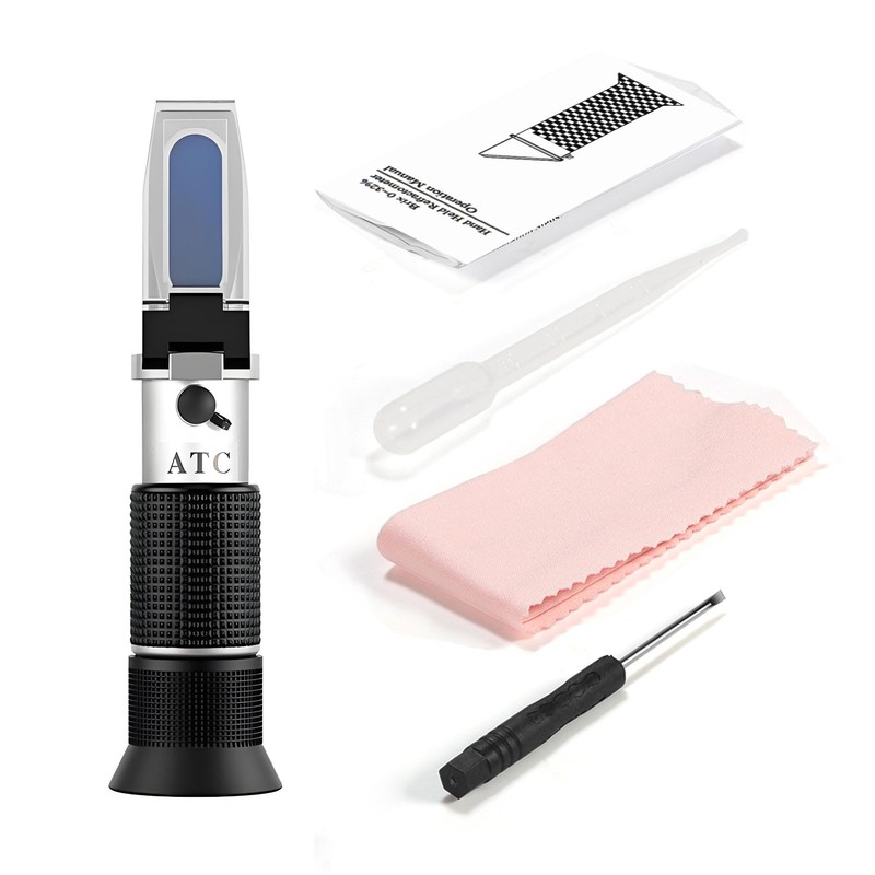 Milk Refractometer 0-20% | Handheld Refractometer Tester for Dairy Farms,