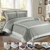Navy and White Hotel 4pc King/Cal-King Comforter Set 100% Cotton