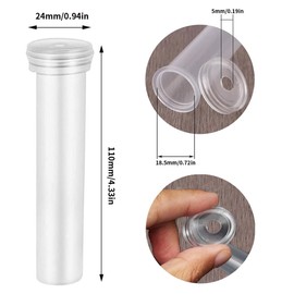 Tkxjry Pack of 25 Flower Water Tubes, Flower Tubes, Test Tubes for Flowers, Plastic Flower Tubes, Reusable Flower Water Tubes for Flower Arrangements, Plants