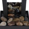 Wakects Indoor Desktop Fountain Waterfall, LED Indoor Fountain Illuminated Waterfall