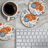 Thirstystone Autumn Pumpkins 4 Pack Round Absorbent Stone Coasters with
