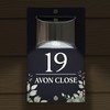 Custom Signs Solar Illuminated Modern Anthracite House Number Sign 24cm