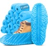 X-Large 50 Pack Shoe Covers Disposable Non-Slip, Blue Non-Woven Fabric