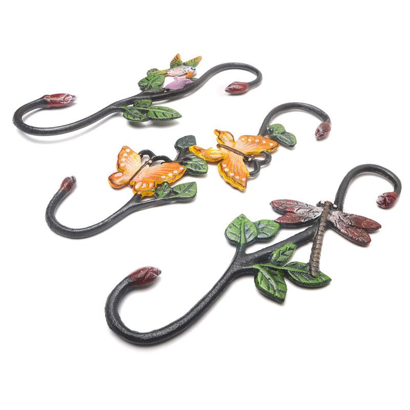 LFWATAXY 3PCS Cast Iron Plant S Hangers, Decorative S Hook