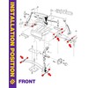 Club Car DS Front Suspension Bushing Kits for Front Upper