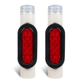 Yinaolan 2PCS Boat Trailer Guide Pole Lights, LED Post Pipe Light Set with Turn Signal, Brake Reverse Lights, IP67 Waterproof for 2-3/8" PVC Pipe, 12V Marine Trailer Lighting DOT Approved