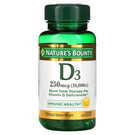 Nature's Bounty D3-10,000 IU Softgels 72 ea (Pack of 4)