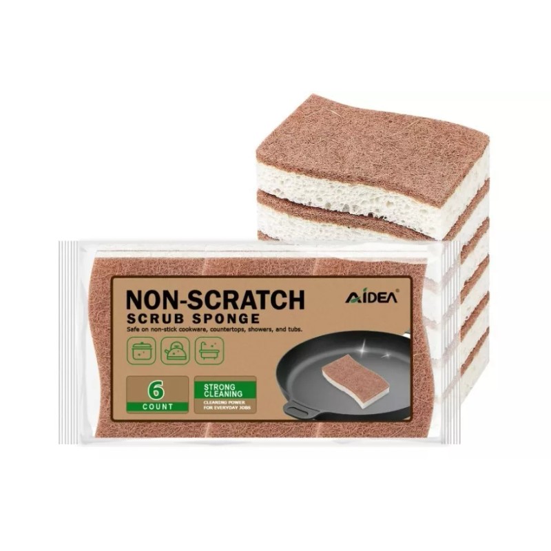 Natural Sponges Non-Scratch Scrub Sponges kitchen Zero Scratch Safe Dishes