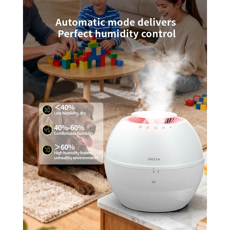 Dual-Function Humidifier & Dehumidifier 152oz Water Tank Steam distillation humidification