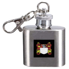 Magill Family Crest Surname Coat of Arms 1oz Hip Flask Kerying Engraved