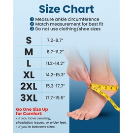 KEMFORD Ankle Compression Sleeve with Cooling Effect - 1-Pair, Plantar Fasciitis Braces - Open Toe Compression Socks for Swelling, Sprain, Neuropathy, Arch Support for Men and Women - L, Arctic Beige