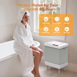 Towel Warmer Heated Warmers for Bathroom: Large Bucket for Towels, Blankets and Bathrobe, Luxury Warmers Gifts for Women, Baby Kids Families, Portable Heat Dryer Heater for Home Hotels Spa Gym (35L)