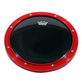 Remo RT-0008-58 8" Red Tunable Practice Pad with Ambassador Ebony Drumhead
