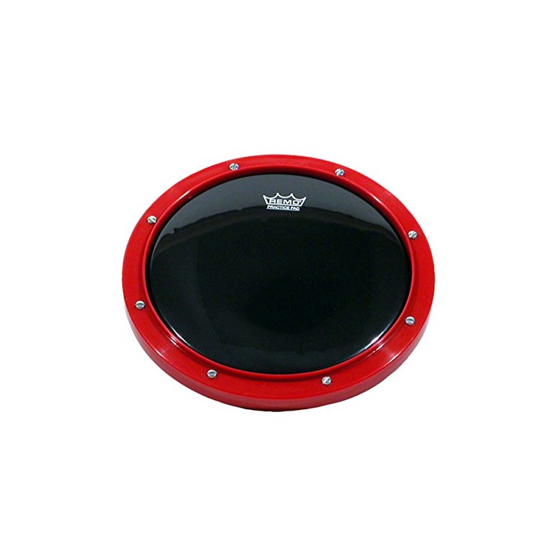 Remo RT-0008-58 8" Red Tunable Practice Pad with Ambassador Ebony