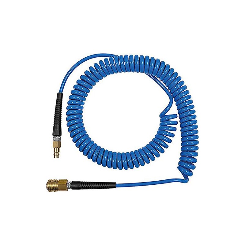 Spiral hose coupling set, standard coupling NW 7.2, PU, hose