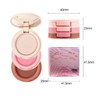 FantasyDay 3-in-1Makeup Face Palette,2pcs Contour Powder Makeup Palette Bronzer Blush