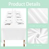 GYTFOG 3 Pcs Rectangle Tablecloth, White Table Cloth Party, 137x183
