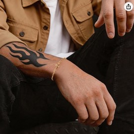 LeapoFalth Cross Bracelet for Men Stainless Steel Religious Chain Link Bracelets Bangles Wristband Fashion JewelryInspirational Christian Gift (Gold)