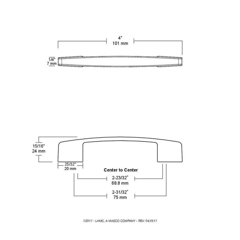 Liberty Hardware-P62000C-SN-C-Newton Pull-2-3/4" or 3"-Satin Nickel