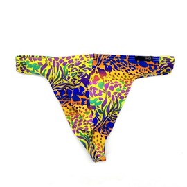HM ASIA HMR742895 Men's G-String, Printed, yellow