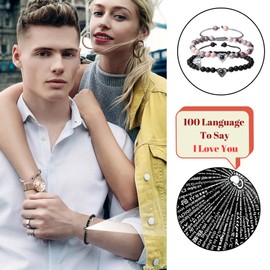 XIANNVXI Birthday Gift for Him Gifts for Boyfriend Girlfriend Couples Gift Ideas Husband Gifts from Wife Long Distance Couple Bracelets Valentine Day Gift