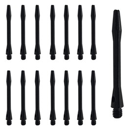 Colrid Pack of 15 Metal Dart Shafts, 35 mm Dart Shafts, Aluminium, Dart Shafts, Durable, with Standard 2BA Screw Thread, for Soft Darts and Steel Darts (Black 35 mm)