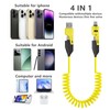 GUGOBOX 4-in-1 Spring Charging Cable - 4ft 65W Coiled USB