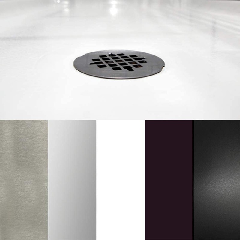 Westbrass D206B-26 2" No-Caulk Brass Compression Shower Drain with 4-1/4"