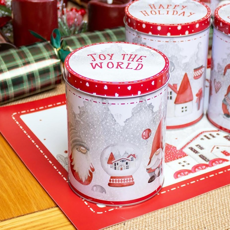 Darthome Set Of 3 Christmas Gonk Tea Coffee Sugar Canisters