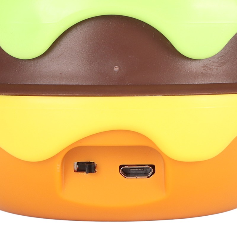 Kids Reading Light Hamburger Style Flexible Gooseneck USB Charge Soft