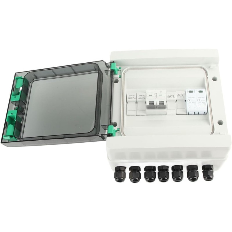 Caja combinada solar fotovoltaica 2 cuerdas IP65 con disyuntor CC