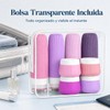 Kit de Viaje 8 Piezas Botellas de Silicona Envases para