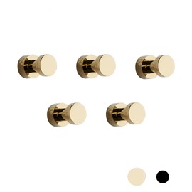 BVL Gold Robe Hook Brass Adhesive Towel Hook for Bathroom and Kitchen,5 of Packing