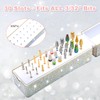 CGBE 30-Slot Nail Drill Bit Holder with Rhinestones, Dustproof Nail