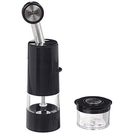 Kuhn Rikon Essential Adjustable Ratchet Grinder with Ceramic Mechanism for Salt, Pepper and Spices, 8 x 2.5 inches, Black