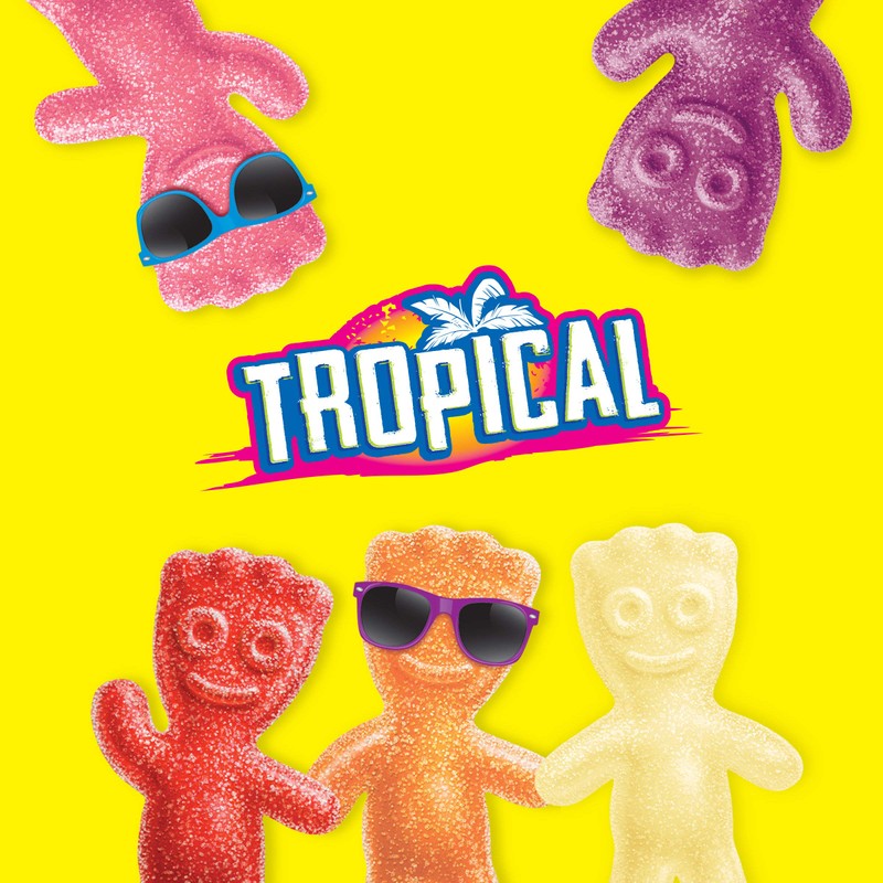 Sour Patch Kids Sweet and Sour Gummy Candy, Tropical, 3.5
