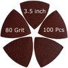 XXGO 100 Pcs 80 Grits 3-1/2 Inch 90mm Triangular Hook
