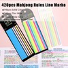fooind 420 Pcs Mahjong Line Finder Reader Notes, Highlighter Tape