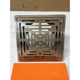 MIFAB TSS6-1 Drain Cover Grate 6" x 6" Square Stainless Steel Heelproof Strainer