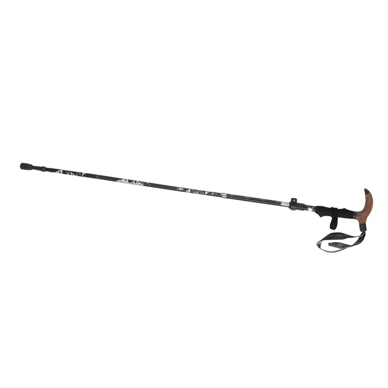 Trekking Pole Hiking Walking Stick 5 Fold Curved Handle Ultra