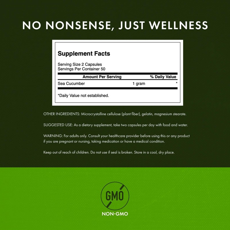 Swanson Sea Cucumber - Natural Supplement Promoting Joint Health &