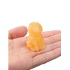 JSDDE Yellow Jade Crystal Dog Figurine Healing Gemstone Lucky Cute